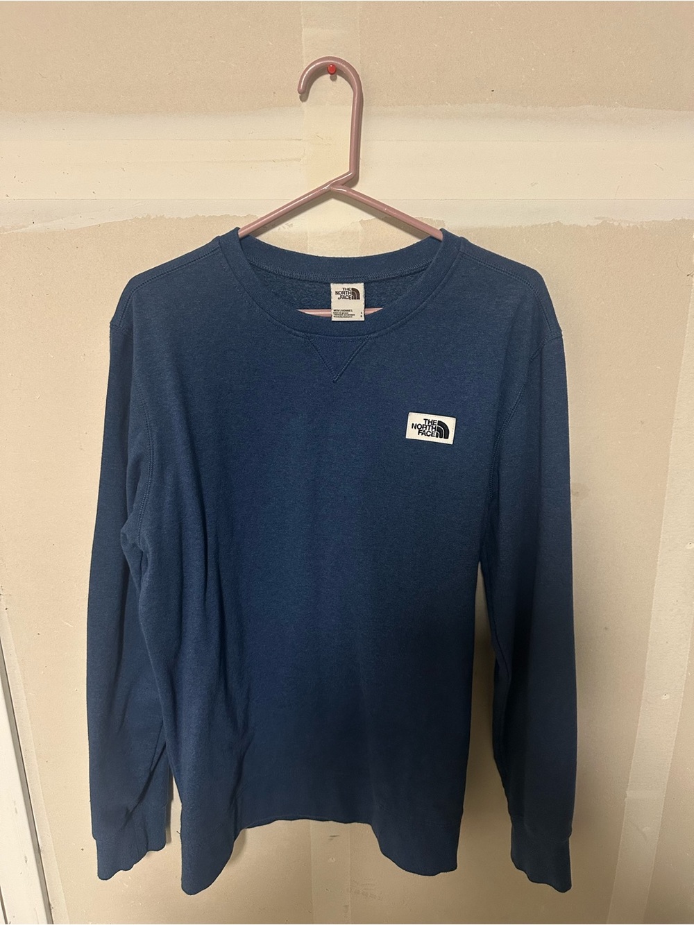 The North Face Men's Navy Crewneck Sweatshirt with Chest Logo
